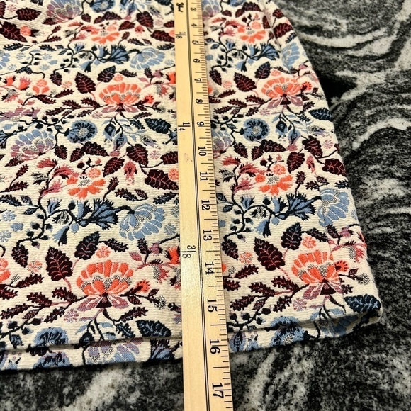 PROMOD jacquard mini skirt in blues and oranges - Picture 4 of 10